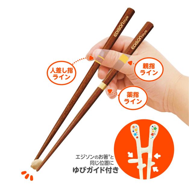 EDISONmama 兒童男孩攜帶式餐具叉勺筷子套裝帶盒(工作車)日本製造
