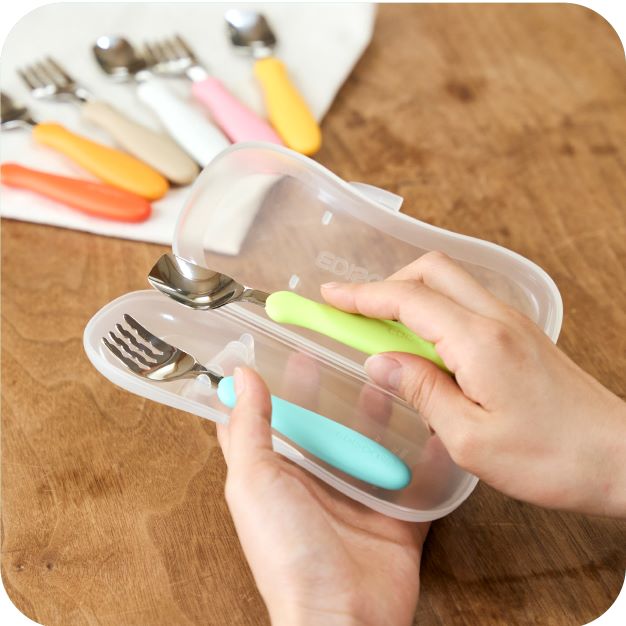 EDISONmama 兒童叉勺兒童帶盒(牛奶/馬鈴薯)日本製造