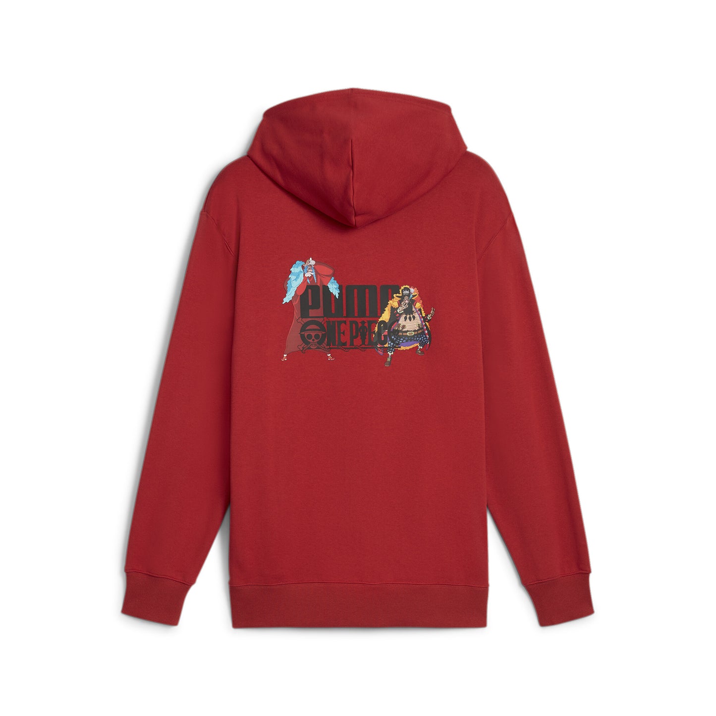 PUMA X 海賊王 L碼 圖案連帽衫/【巴基&黑鬍子】/CLUB RED
