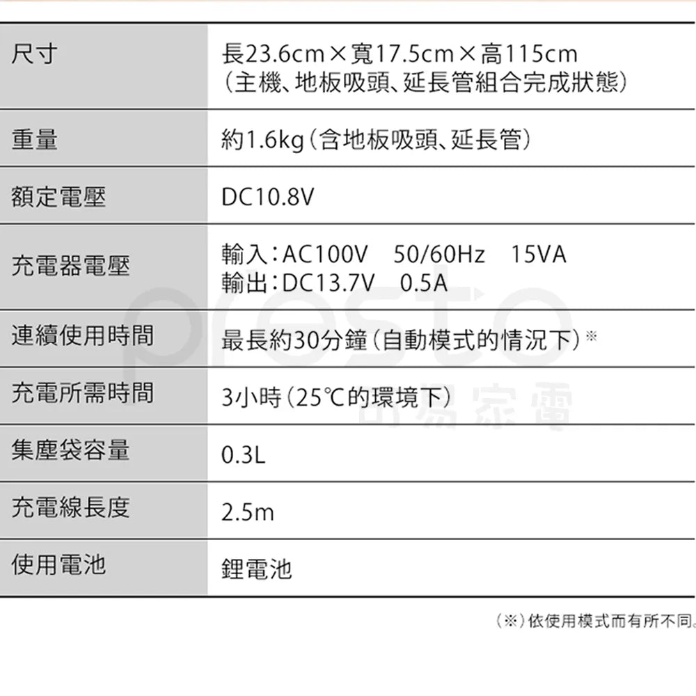 美學無線吸塵器 IC-SLDCP6-G(金色)_PSTTW_4