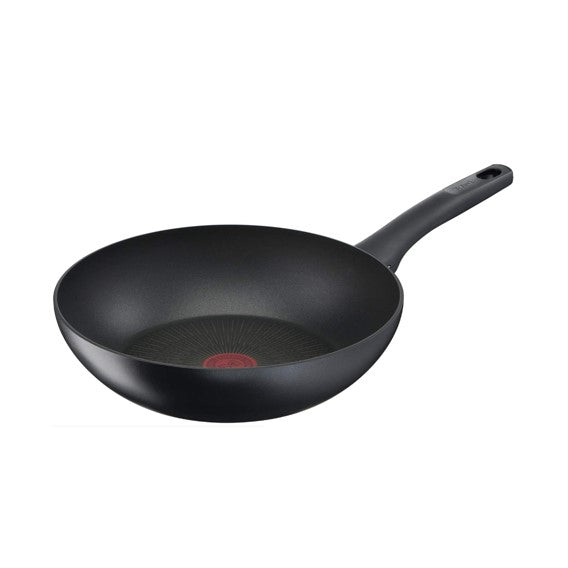 商品管理 T-fal 特福 炒鍋 28公分 深型 中式炒鍋 IH 支持瓦斯火 "IH硬質鈦 Unimited Wook鍋" 不易粘鍋 黑色 G26519_WCTJP_47