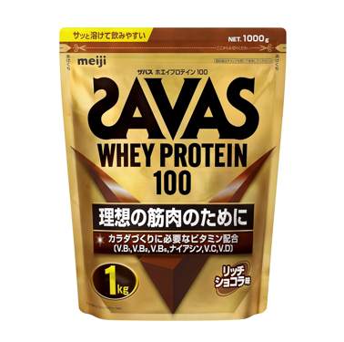 日本明治SAVAS乳清蛋白粉(巧克力味)1000g 附湯匙_YOUTW_829