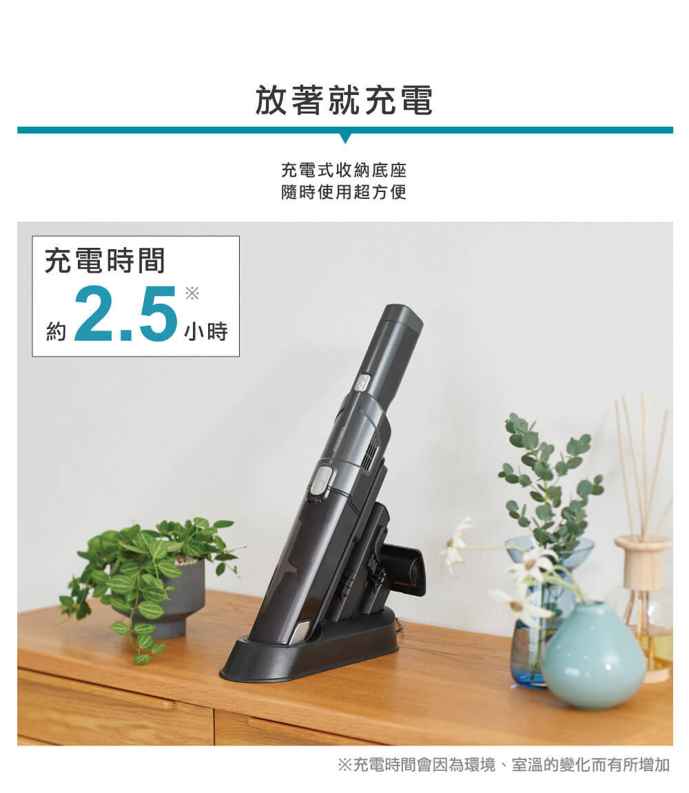 日本品牌・已檢查 IRIS OHYAMA IC-H50 黑色 攜帶式充電吸塵器_IRSTW_43