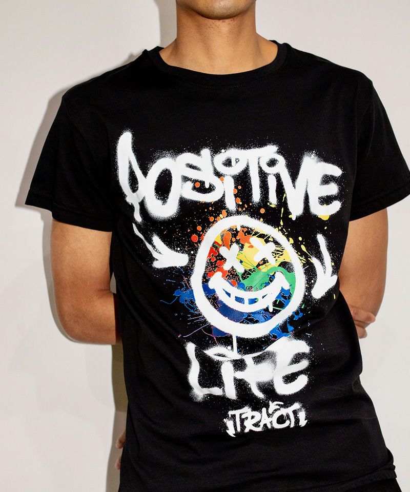 【TRACT】噴漆設計 POSOTIVE LIFE T恤_YOUTW_357