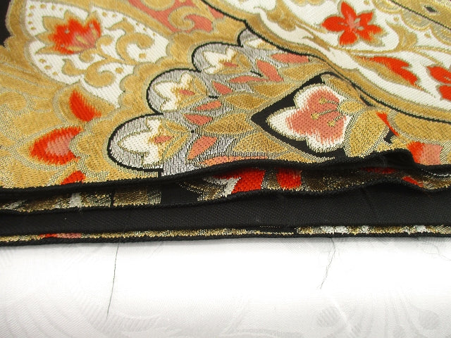 日本和服腰帶 金朱刺繡 KIMONO OBI