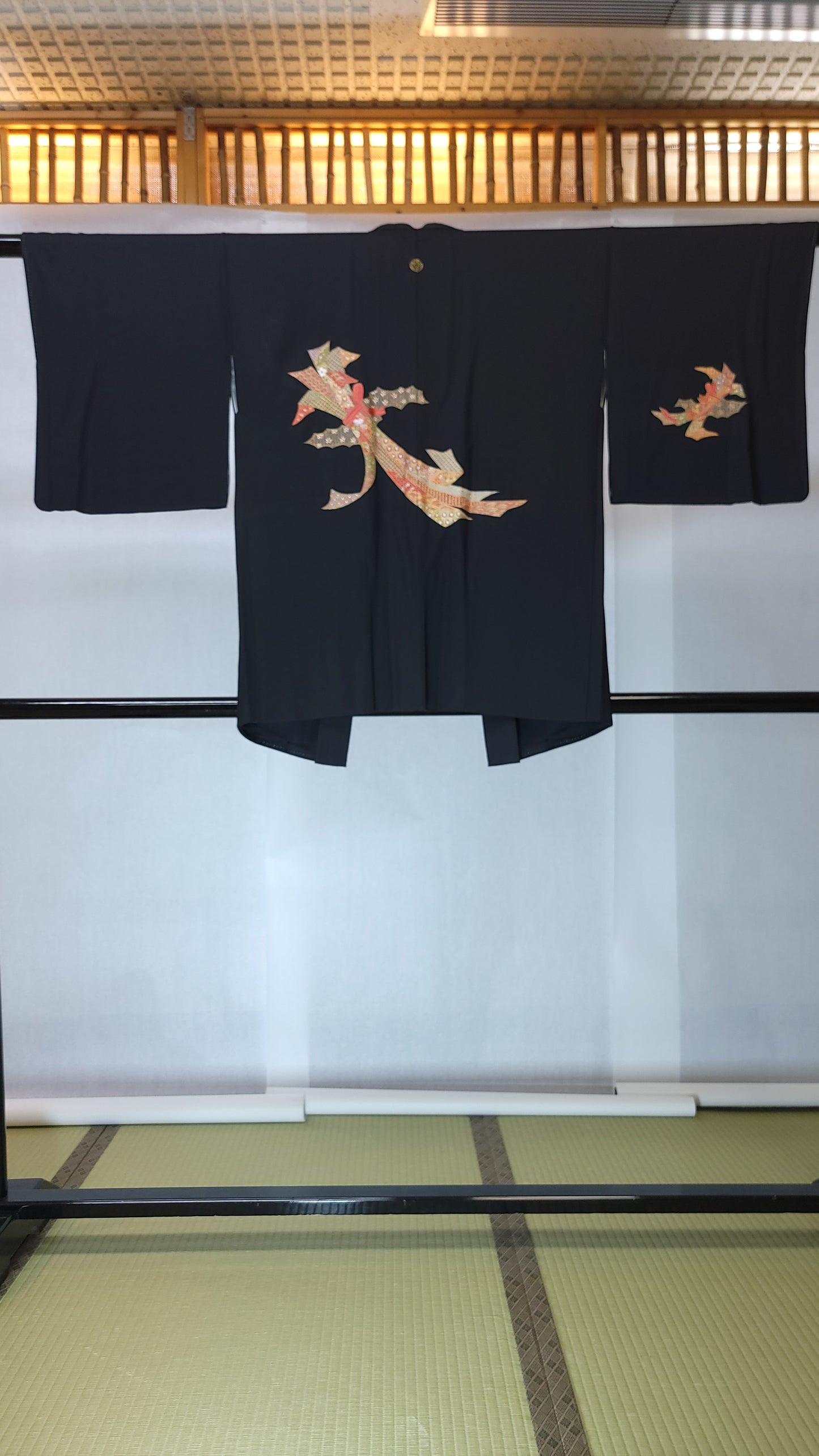 【和服羽織】黑畫羽織 Noshime 圖案