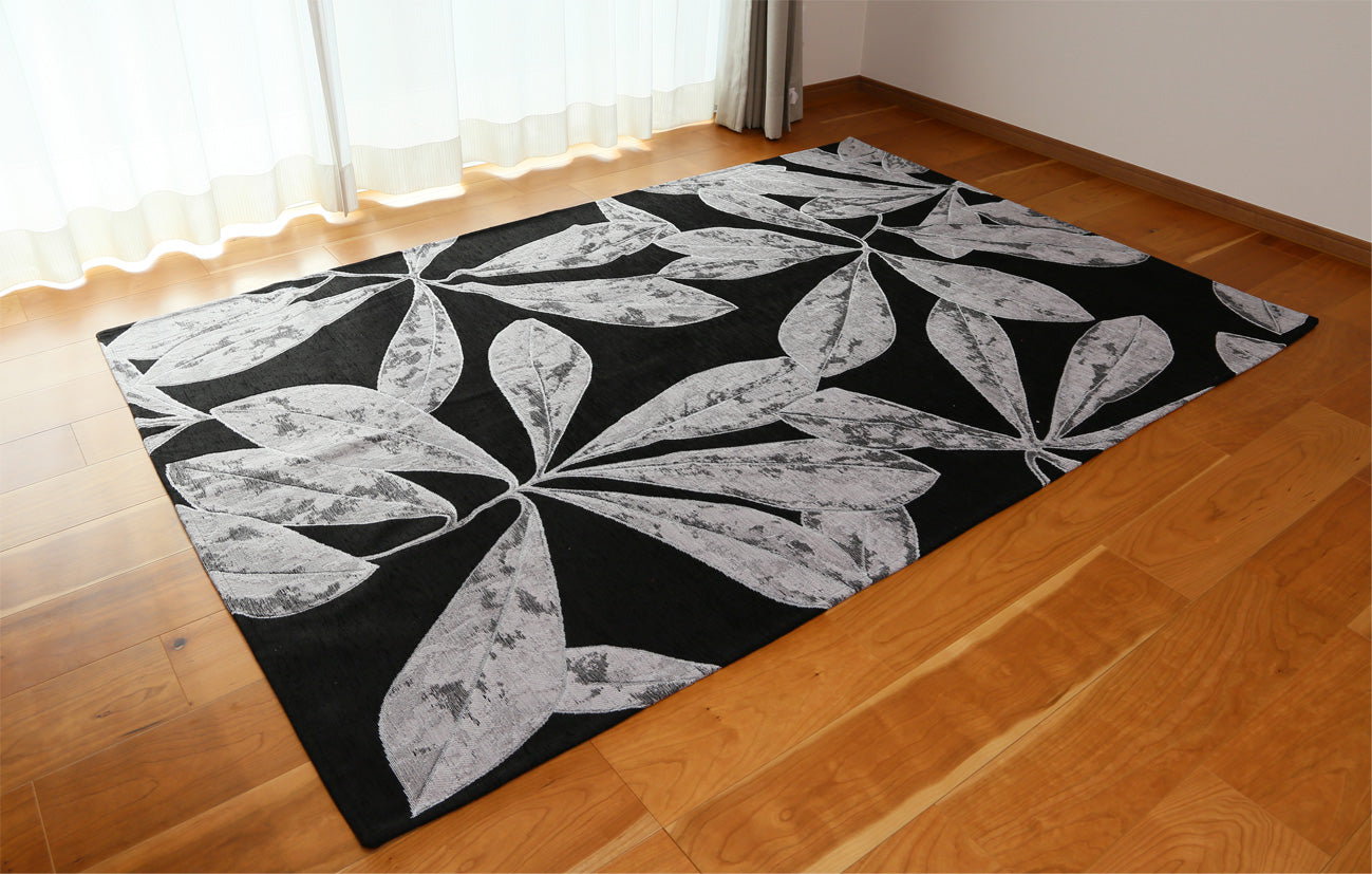義大利提花地毯 Bettura 200x200cm 黑色