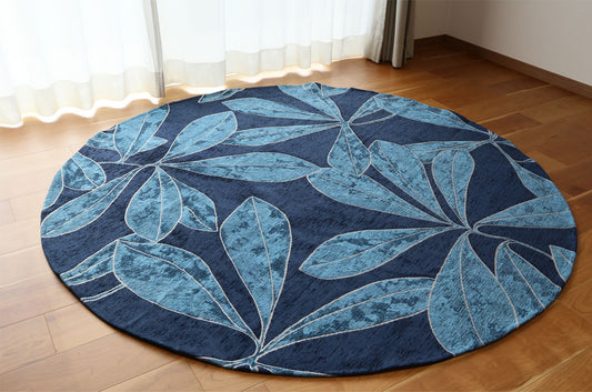 義大利提花地毯 Bettura 圓形 175 公分藍色