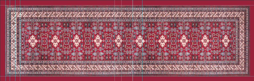 義大利地毯東方紅74×244cm