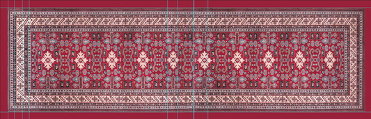 義大利地毯東方紅74×244cm