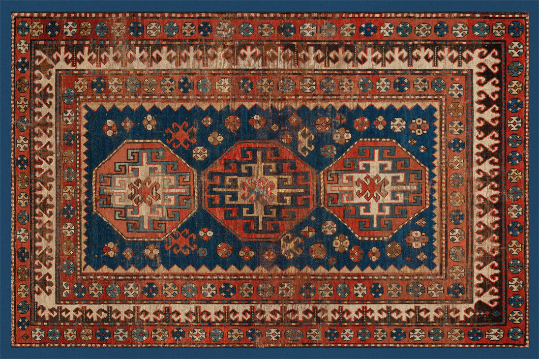 義大利東方地毯藍色74×249cm