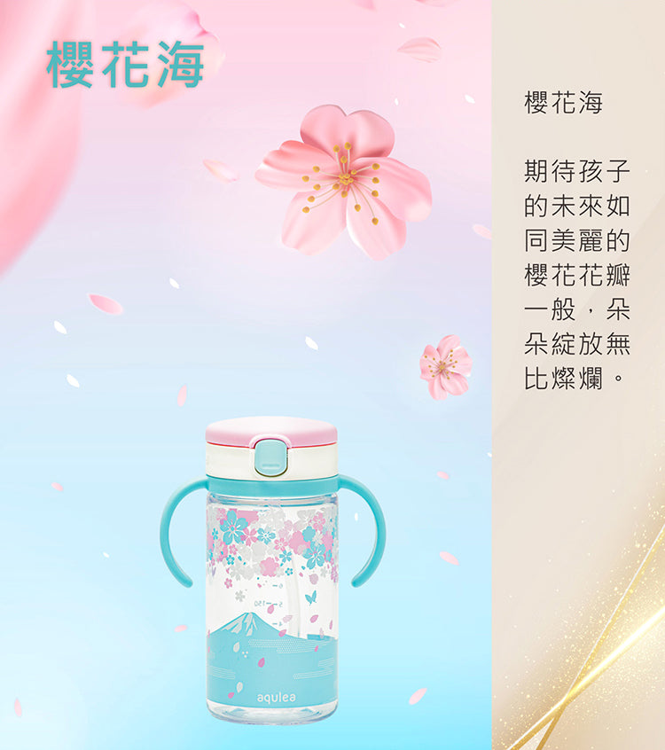 Richell 櫻花海隨身吸管水杯320mL_RICTW_20