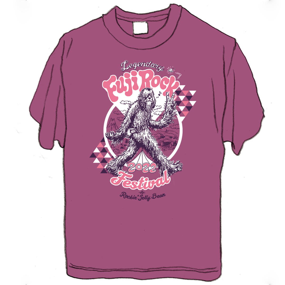 "Bigfoot in 傳說中的富士搖滾音樂祭 FUJI ROCK FES ’22”（演出名單T-shirt）_YOUTW_448