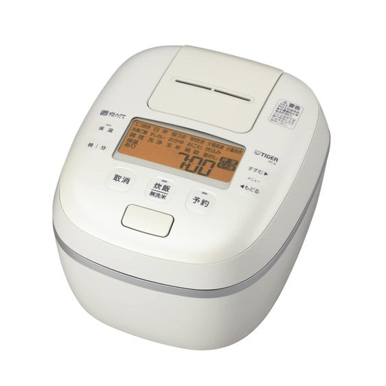 日本品牌 TIGER 虎牌 JPI-A100 WO 炊飯電子鍋(TIGER) 5.5合 壓力IH式電鍋 泡火烹飪 少量美味烹飪 米白色_YOUTW_584