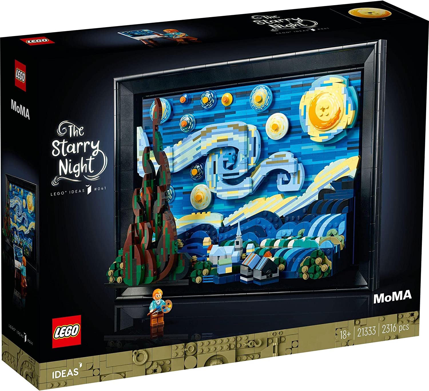 LEGO 樂高 創意系列 梵高 "星月夜" 21333 玩具 積木 禮物 藝術 繪畫 室內裝飾 男孩 女孩 成人_YOUTW_2